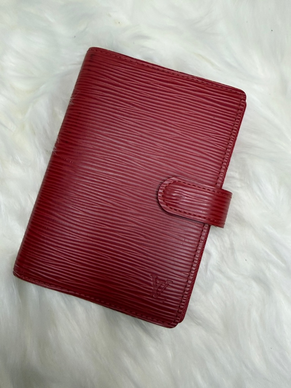 Louis Vuitton Red Epi Leather Agenda Cover